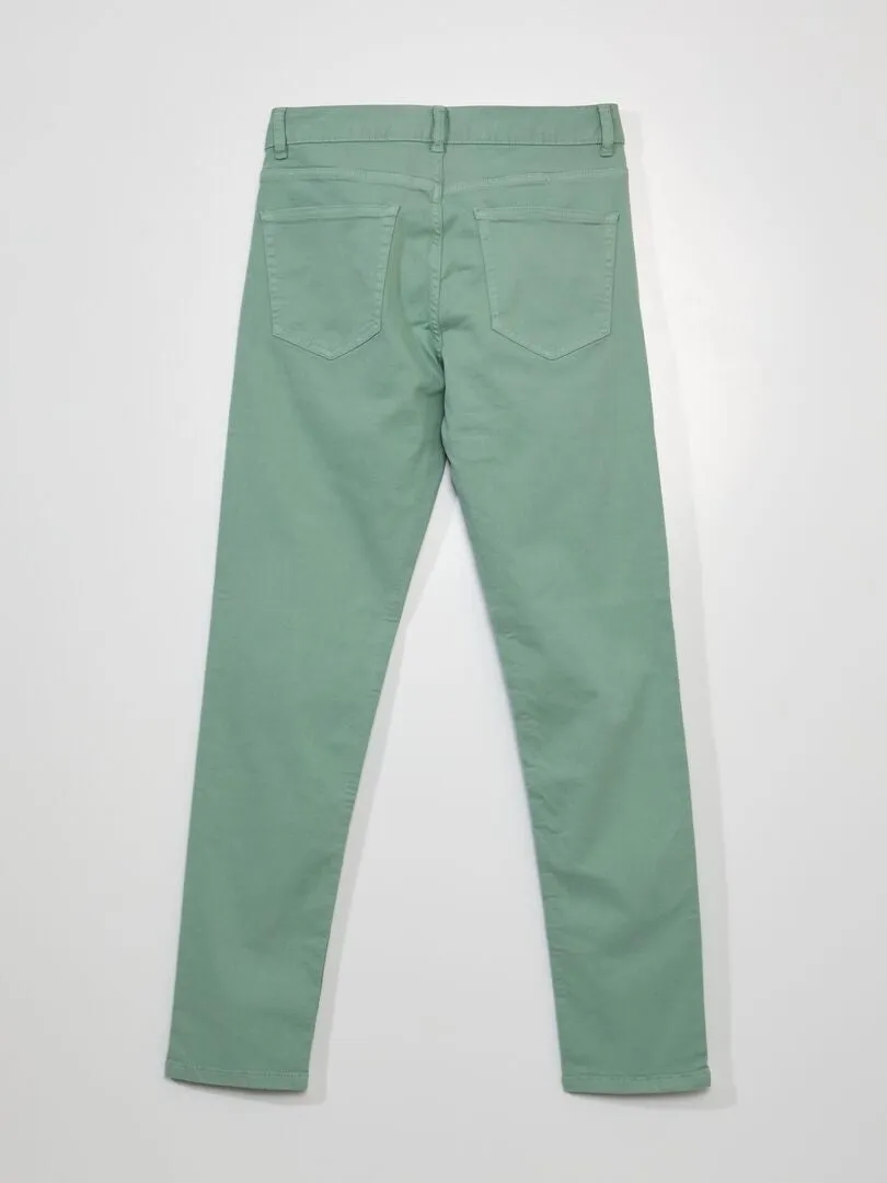 VAQUERO SLIM CON 5 BOLSILLOS L32  VERDE